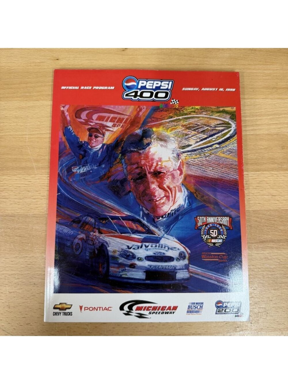 Nascar Pepsi 400 Michigan Speedway August 16 1998 Program Red Paper
